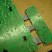 Output section of board has been removed to make way for wiring of octal sockets